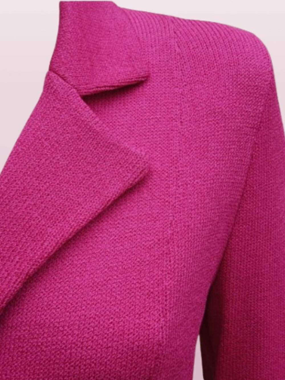 St. John by Marie Gray Magenta Pink Santana Knit Gold Button Blazer | Size 6 - Picture 4 of 9